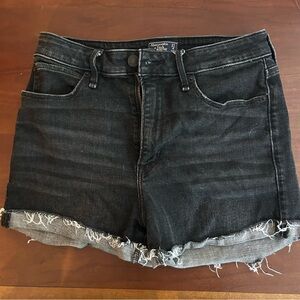 Abercrombie Black Denim Cut Off Shorts